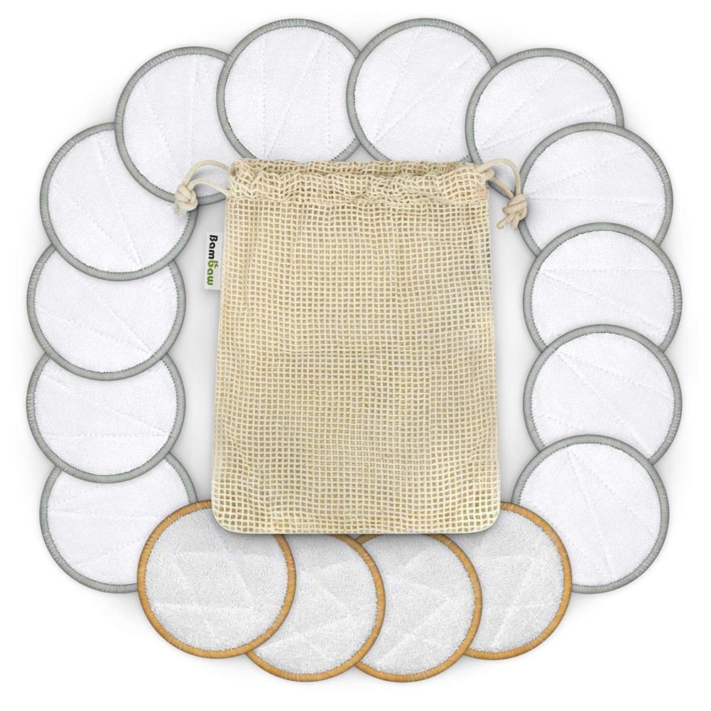 Chuntin-7pcs tampons démaquillants réutilisables tampons démaquillants en  fibre de bambou lavables pour femmes 2 pièces pour chaque